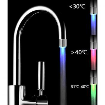 Buse d'Eau LED 7 Couleurs pour Cuisine et Salle de Bain