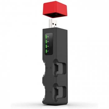 MiniStation Pro 4C, Cargador Inalámbrico y Hub USB, Soporte de Juego, Accesorio NS JoyCon