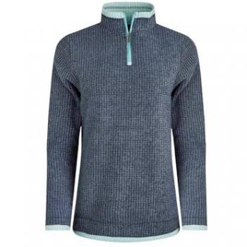 Pull 1/4 Zip bleu vif en polyester