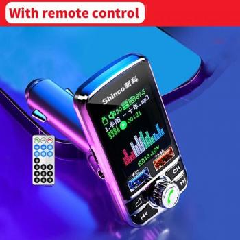 JINSERTA PD 66W FM Sender Drahtloser Bluetooth 5.0 Auto Kit mit Dual USB Schnellladegerät und großem Bildschirm MP3 Spieler