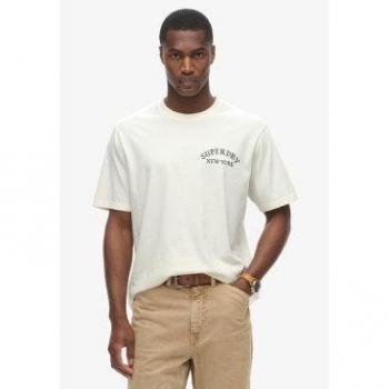 Vêtement homme Superdry XXL blanc t-shirt ample, motif tatouage sur le dos