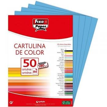 CARTULINA A4 180G AZUL CLARO FIXO