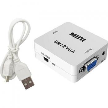 VGA‑zu‑HDMI Mini Adapter 1080p (Audio) für Laptop, PC, HDTV und Projektor