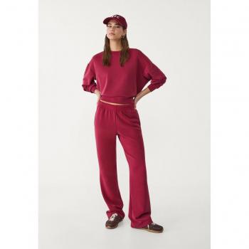 Scarlet Silk‑Soft Straight Pants – XL Edition