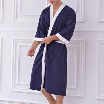 Albornoz de hotel negro para hombre