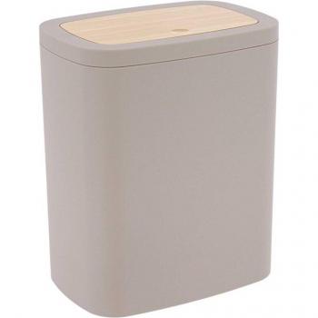 Bidone “Green” 5 L: ABS, PVC e Bambù – Nuovo Beige Trend