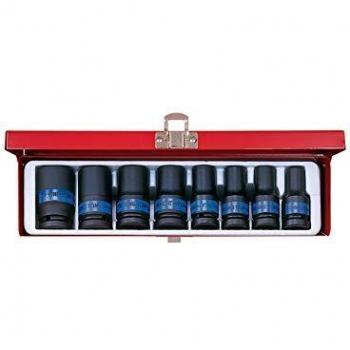 Coffret 8 Douilles Longues à Choc Métriques 1/2 KING TONY