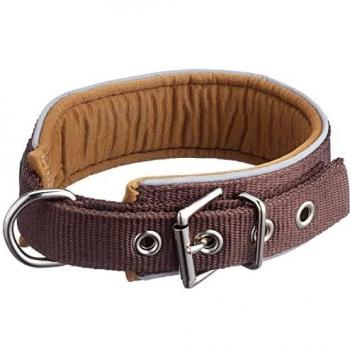 Collar Reflectante HUNTER Neoprene para Perro Marrón (39-46 cm)