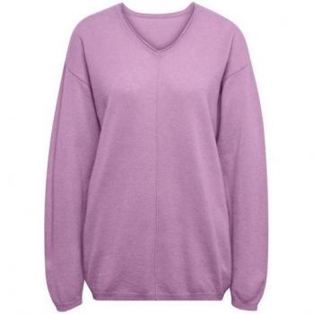 Pull V-Coll en cachemire, gris mauve – 42 G. Goldner