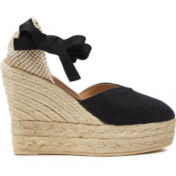 Herzförmige Espadrilles La Havana von Manebi Schwarz