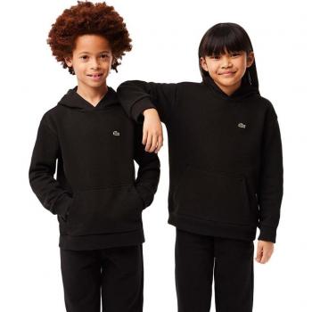 Lacoste Hoodie enfant en coton noir