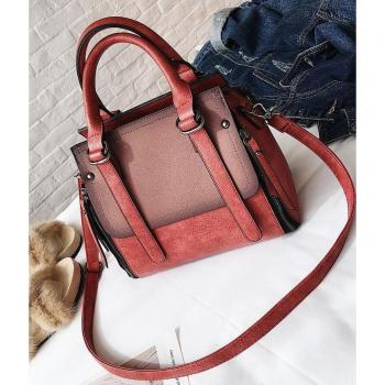 Stylische Frauen Handtasche Matt PU Leder Tragbare Schultertasche Große Tote Tasche