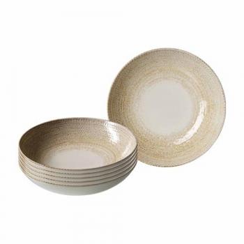 Rittenhoff & Breker Rimini Suppenteller – Sand, 21 cm, 6 Stück