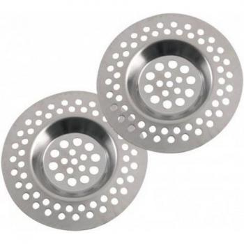 Rostfreies Edelstahl-Abflusssieb-Set – 2x Haarsiebe für Badewanne