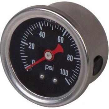 Boîtier Poli Visage Noir Pressure Gauge