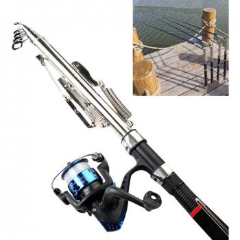 Telescopic Stainless Steel Fishing Rod 2.1m