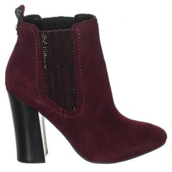 Guess Burgundy Heeled Ankle Boots for Women