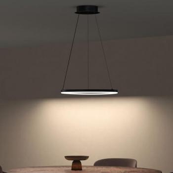 Suspension Intérieure à Couleurs Changer – Luminaire Noir, 16W, Hauteur Réglable
