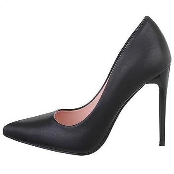 Ital-Design Damen High Heel Stiletto Pumps Schwarz