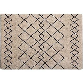 Tappeto geometrico Shaggy in poliestere 160×230 cm