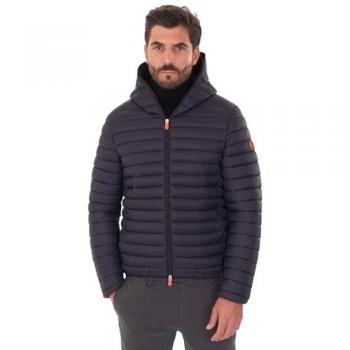 Save The Duck Black Quilted Hooded Donald Jacket (Men's, Size: L)