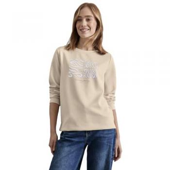 Damen Langarmshirt STREET ONE 36, weiße Farbe Lucid, 46 % Modal + 46