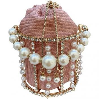 Bridal Acrylic Chain Pearl Bag