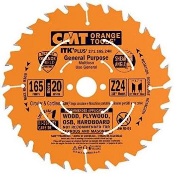 CMT Lame de scie circulaire HW 165x20(+15,87)x1,7