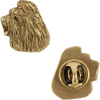 Broche Unique Chien Bobtail en Or