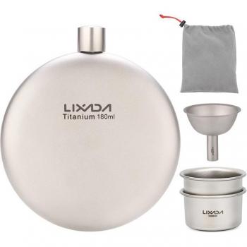 Lixada Stainless‑Steel Beverage Flask with Carrying Cup – 180/260 ml, Leak‑Free