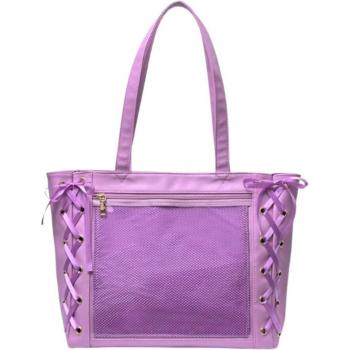 VIVEL Purple Ribbon Shoulder Bag – Large Clear Tote