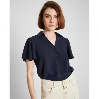 Camisa Trucco Mujer Volantes y Botones