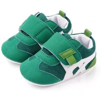 Baskets pour bébés garçons 0-18M, chaussures en cuir PU et daim souples