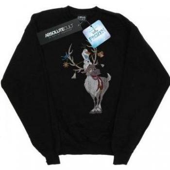 Disney Meisjes Frozen Sven en Olaf Sweatshirt voor de Feestdagen 12-13 zwart