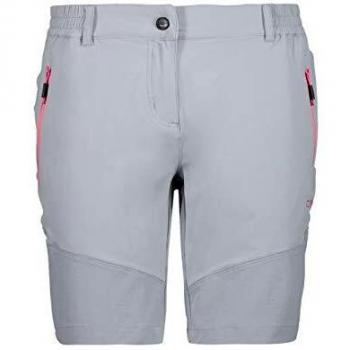 Cement‑Bermuda Shorts mit atmungsaktivem Stretch – Damen – EU 42