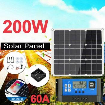 YO-200 200W Solar Panel System with LCD Display for Off-Grid Use