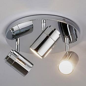 Lindby Dejan Chrome Ceiling Light
