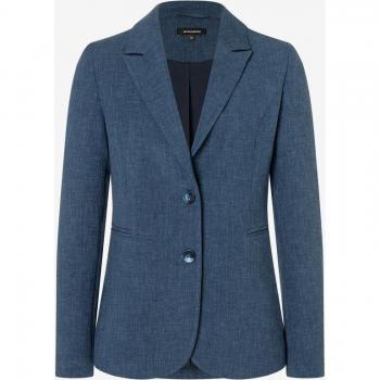 More & More Damen Blazer Marine Melange mit Paspeltaschen, Größe 40