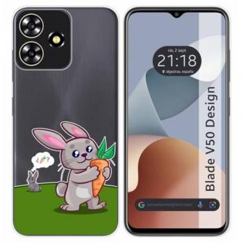 Funda Transparente para Zte Blade V50 Design 4G Conejo