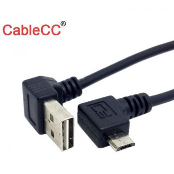 90 Degree Micro USB 2.0 Male Cable 25cm