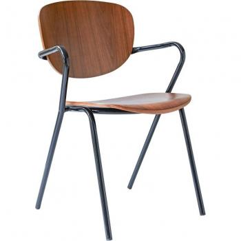Silla Tikamoon Nogal-Metal Ada Luxe
