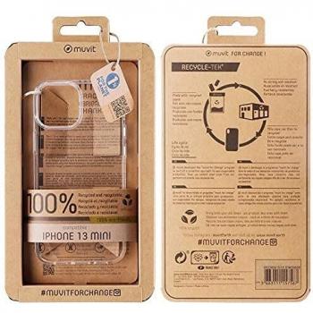 Muvit for change funda recycletek compatible con Apple iPhone 13 Mini transparente