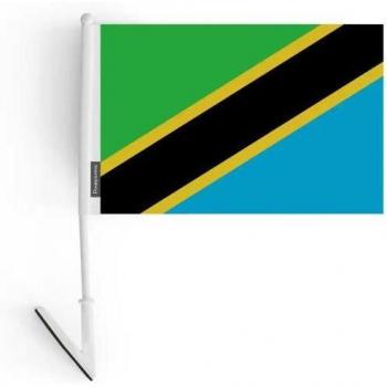 Pack de Drapeaux Tansaniens – 5 pièces, adhésif, 14×21 cm