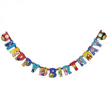 Super Mario Happy Birthday Girlande