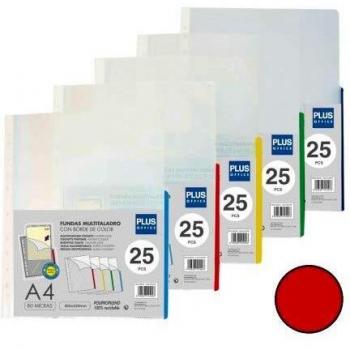FUNDA MULTITALADRO PLUS A4 80MC BORDO 25 UNIDADES