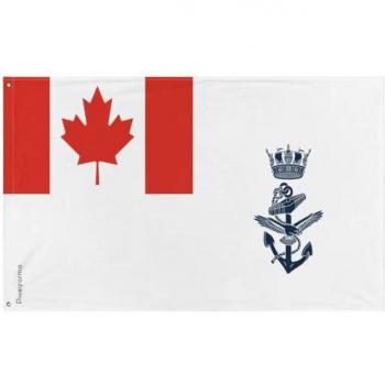 Royal Navy Canada Flag – 90 x 150 cm – Polyester – Double-Sided Graphic – Iron Rings