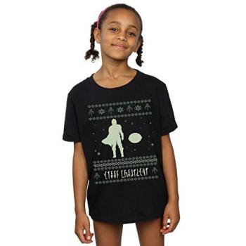 Christmas Star Wars Top for Kids – Black, 12‑13 Year Olds, Cotton Material