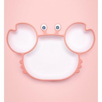 Placa de dibujos animados para bebé cangrejo 1pc BPA-libre