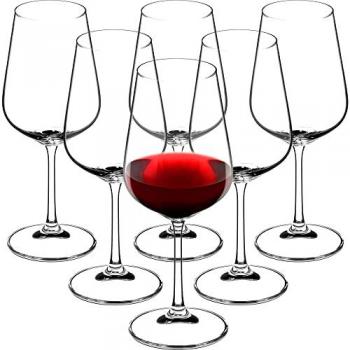 CrystalTitan Vin Rouge – Set de 6 verres 450 ml