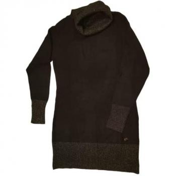 Abito Lungo Lurex Collo Alto